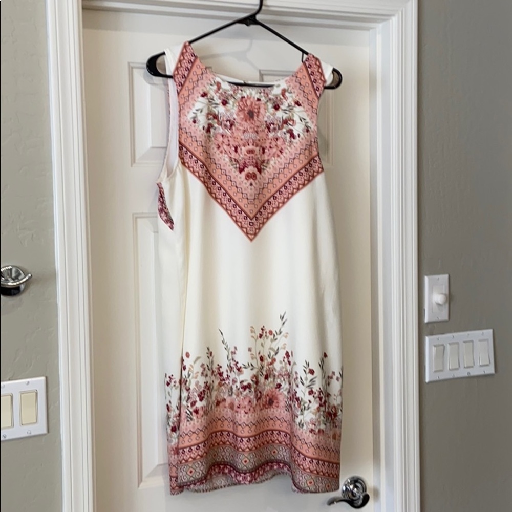 Xhilaration Large cream/rose  dress $24.99